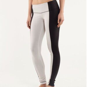 Lululemon Wunder Under Pant * Bonded Stripe Dune Black Size 4